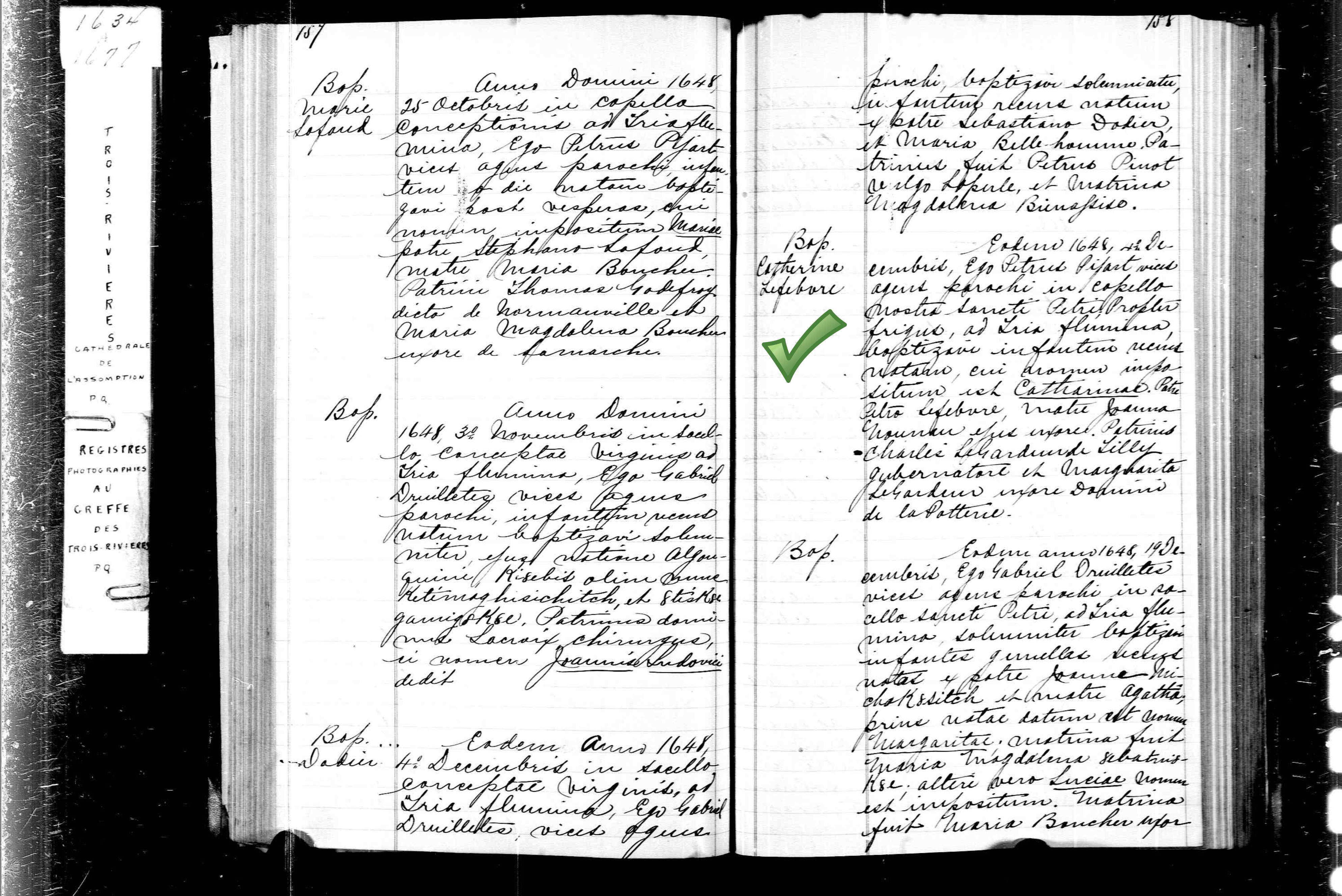 Lefebvre Marie Catherine (Bap) fille de Pierre et Jeanne Auneau.jpg